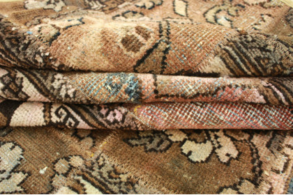 Patchwork Rug Brown Rose in 200x160cm (3 / 4)