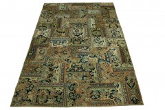 Patchwork Rug Brown Beige in 300x200cm