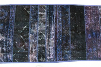 Patchwork Teppich Läufer Lila in 310x70cm (2 / 8)