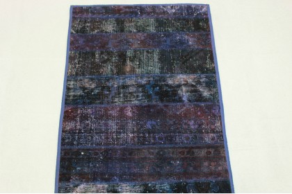 Patchwork Teppich Läufer Lila in 310x70cm (7 / 8)