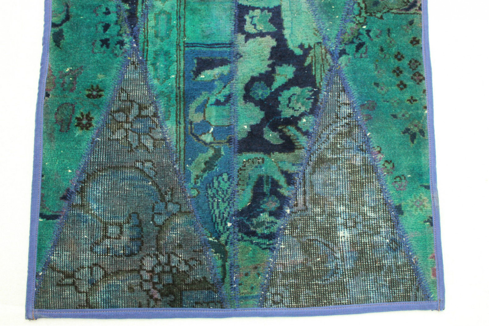 Patchwork Teppich Läufer Türkis in 300x70cm (1001-1306 ...
