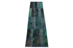 Patchwork Rug Runner Turquoise in 300x80cm