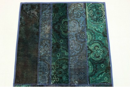 Patchwork Teppich Läufer Türkis in 300x80cm (9 / 9)