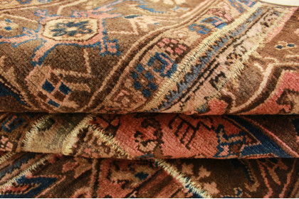 Patchwork Teppich Braun Rosa in 200x150cm (5 / 5)