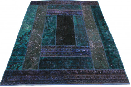 Patchwork Rug Purple Blue in 200x150cm (1 / 11)