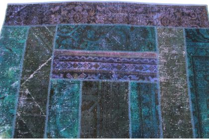 Patchwork Rug Purple Blue in 200x150cm (11 / 11)