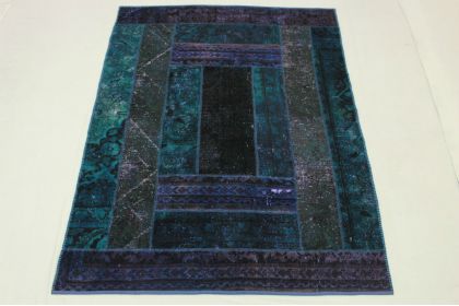Patchwork Rug Purple Blue in 200x150cm (2 / 11)