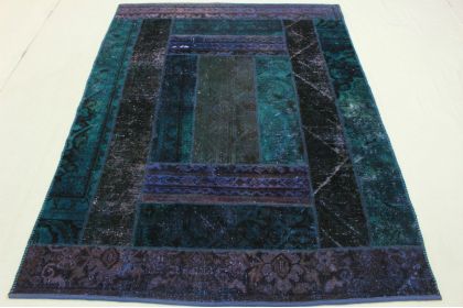 Patchwork Rug Purple Blue in 200x150cm (3 / 11)