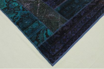 Patchwork Rug Purple Blue in 200x150cm (4 / 11)