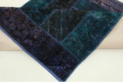Patchwork Rug Purple Blue in 200x150cm (6 / 11)