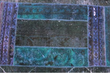 Patchwork Rug Purple Blue in 200x150cm (9 / 11)