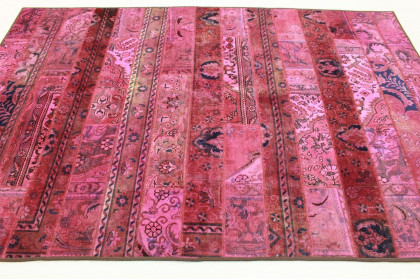 Patchwork Teppich Pink in 250x170cm (2 / 4) Patchwork Teppich Pink in 250x170cm (2 / 4)