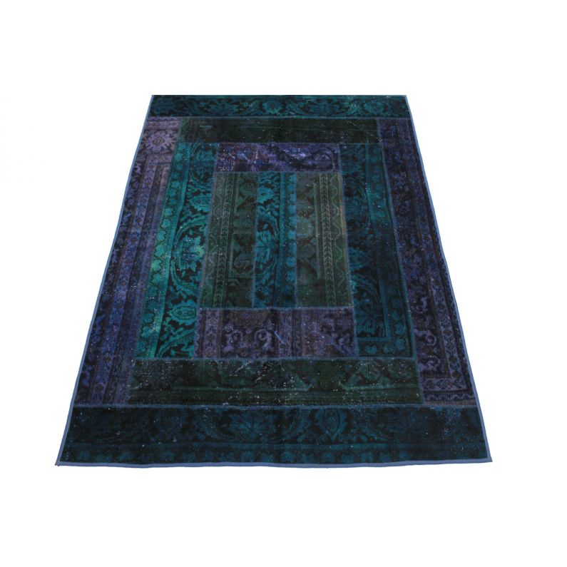 Patchwork Rug Purple Turquoise in 240x170cm (10011395) carpetido.de