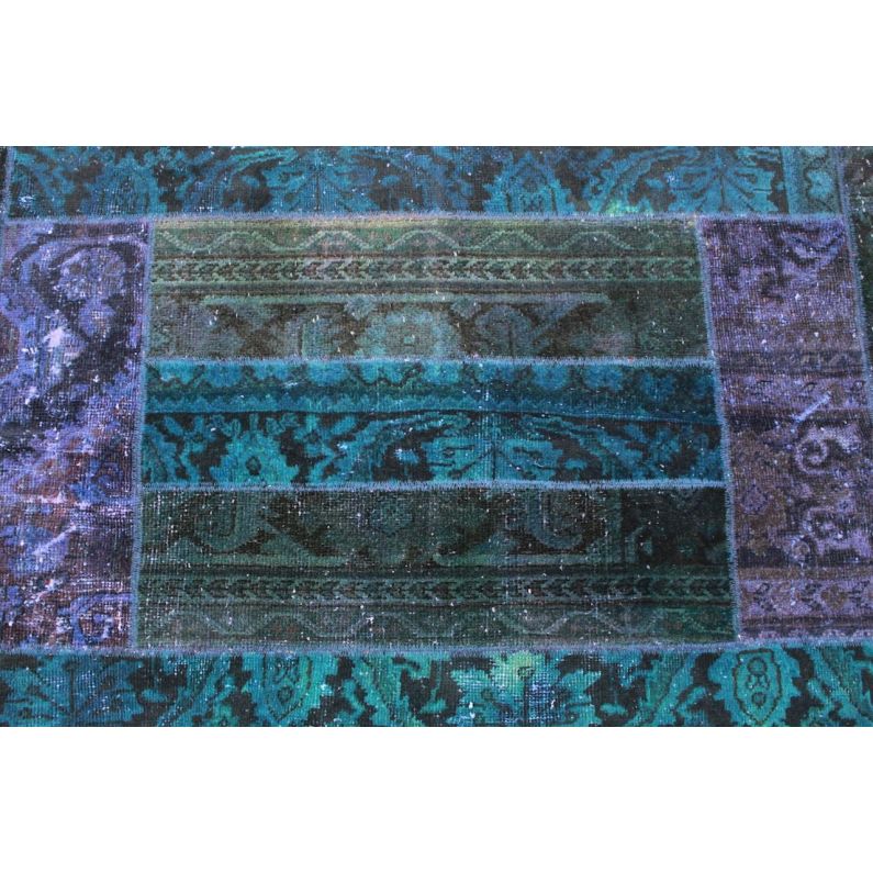 Patchwork Rug Purple Turquoise in 240x170cm (10011395) carpetido.de