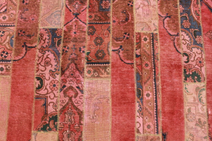 Patchwork Teppich Rot Lila Rosa in 250x170cm (3 / 5)