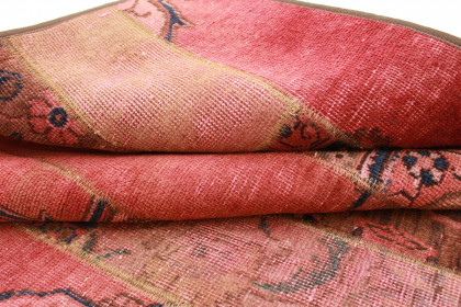 Patchwork Teppich Rot Lila Rosa in 250x170cm (4 / 5)