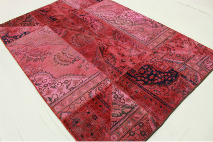 Patchwork Rug Pink in 240x170cm (2 / 4)