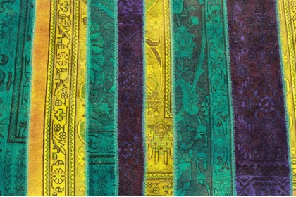 Patchwork Rug Runner Purple Turquoise Curry in 310x80cm (2 / 9)