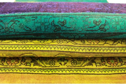 Patchwork Rug Runner Purple Turquoise Curry in 310x80cm (4 / 9)