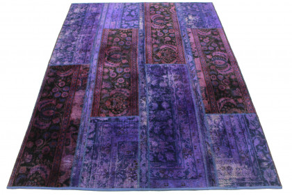 Patchwork Rug Purple in 210x160cm (1 / 5)