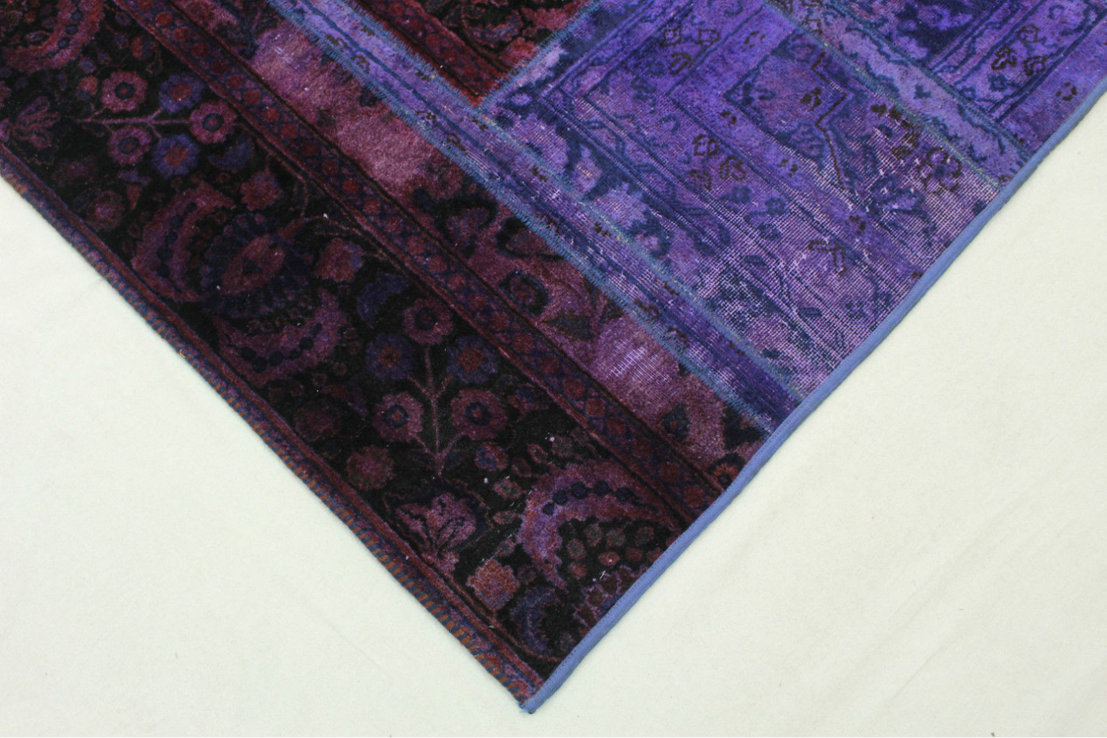 Purple Patchwork Rug Patchwork Rug Purple in 210x160cm (1001-1507) - carpetido.de