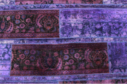 Patchwork Rug Purple in 210x160cm (4 / 5)