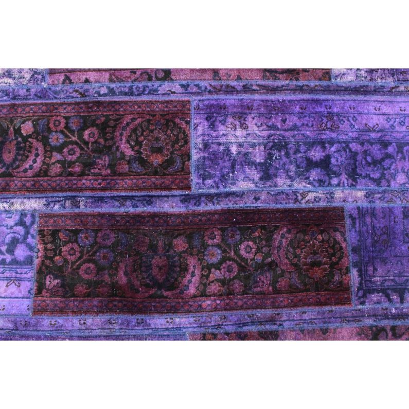 Purple Patchwork Rug Patchwork Rug Purple in 210x160cm (1001-1507) - carpetido.de