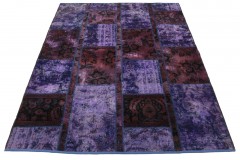 Patchwork Rug Purple in 200x150cm