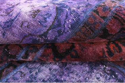 Patchwork Rug Purple in 200x150cm (4 / 4)
