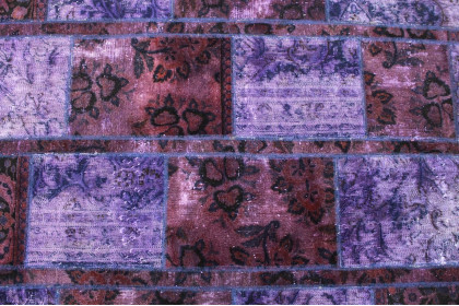 Patchwork Rug Purple in 200x150cm (2 / 4)