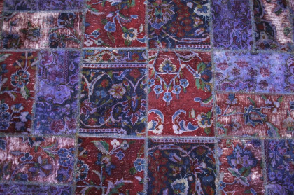 Patchwork Rug Purple in 300x200cm (6 / 7)