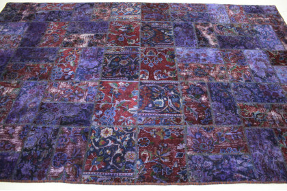 Patchwork Rug Purple in 300x200cm (7 / 7)