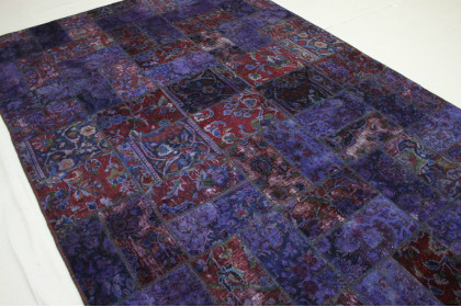 Patchwork Rug Purple in 300x200cm (2 / 7)
