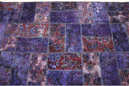 Patchwork Rug Purple in 300x200cm (3 / 7)