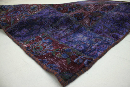 Patchwork Rug Purple in 300x200cm (4 / 7)