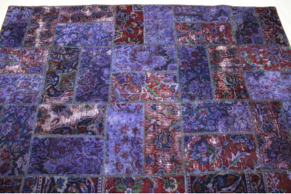 Patchwork Rug Purple in 300x200cm (5 / 7)