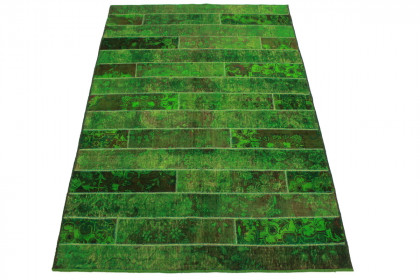 Patchwork Rug Green in 250x170cm