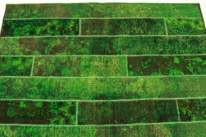 Patchwork Rug Green in 250x170cm (4 / 5)
