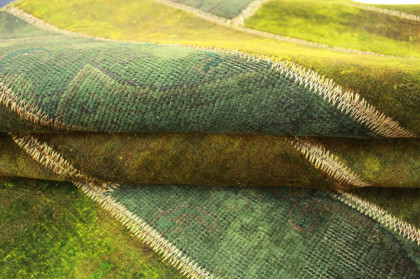 Patchwork Rug Green in 240x170cm (4 / 5)