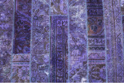 Patchwork Rug Purple in 250x160cm (2 / 4)