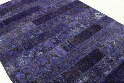 Patchwork Rug Purple in 250x160cm (3 / 4)