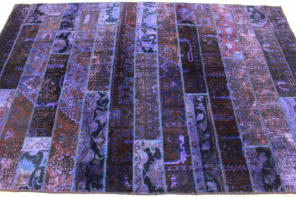 Patchwork Rug Purple in 250x170cm (4 / 5)