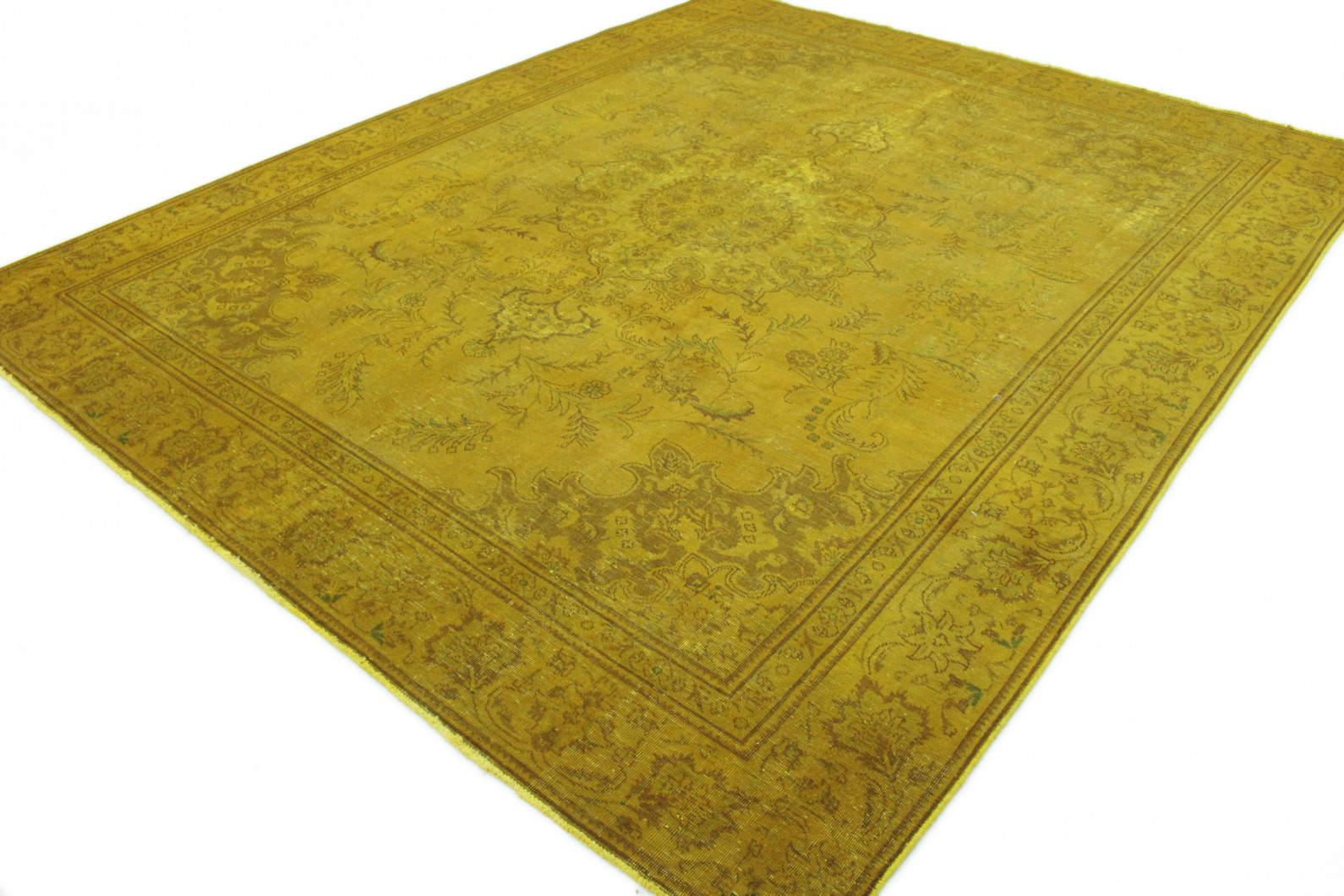 Vintage Teppich Gelb in 370x290 (1001-167004) - carpetido.de