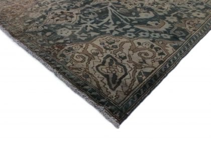 Vintage Teppich Blau Beige in 280x180 (4 / 6)