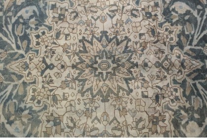 Vintage Teppich Blau Beige in 280x180 (5 / 6)