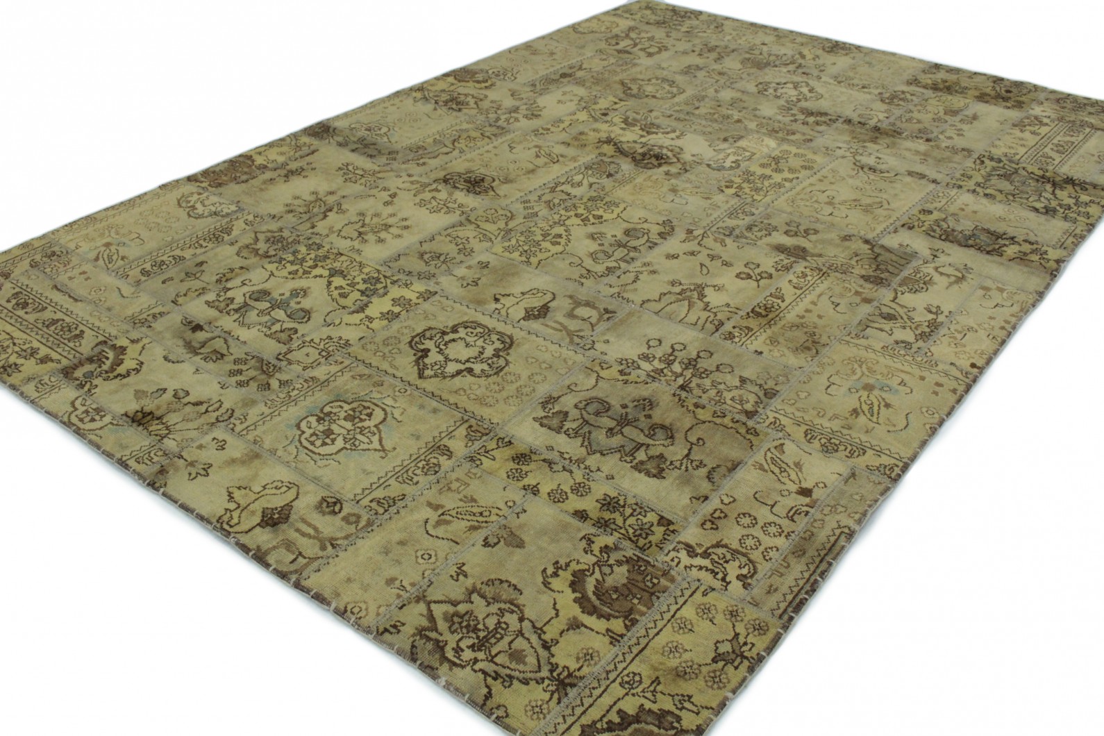 Patchwork Teppich Beige Sand in 300x200 (1001-167064) - carpetido.de