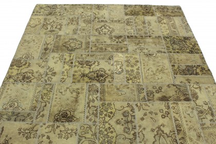 Patchwork Teppich Beige Sand in 300x200 (4 / 4)