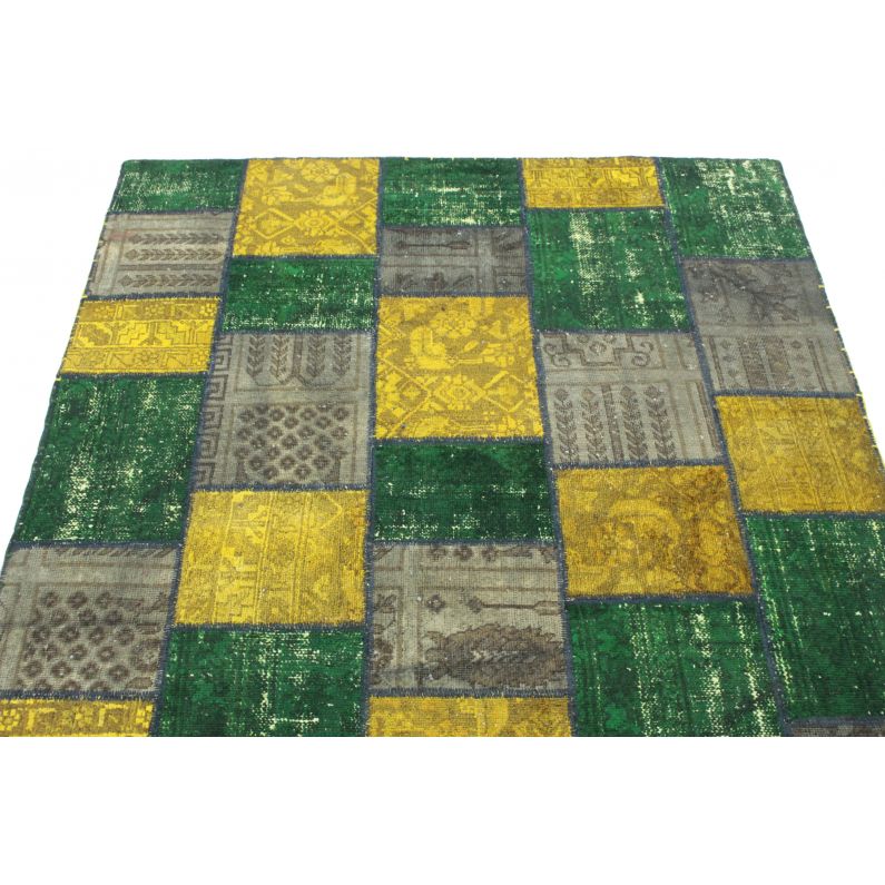 Grand Tapis Kilim Patchwork Vintage – 200x150 Cm, Laine Rouge Beige Rose