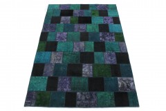 Patchwork Rug Turquoise Purple in 310x200