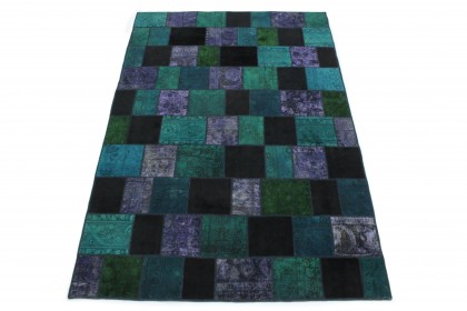 Patchwork Rug Turquoise Purple in 310x200